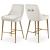 Owen Velvet Counter Stool with Polished Gold Legs