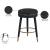 Coral Boucle Fabric Swivel Counter Stool