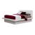 Jessica Wood Platform Bed w/Rail Seating