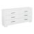 Jessica Wood Double Dresser w/6 Drawers