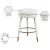 Coral Boucle Fabric Swivel Counter Stool