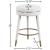 Coral Boucle Fabric Swivel Counter Stool