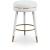 Coral Boucle Fabric Swivel Counter Stool