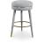 Coral Boucle Fabric Swivel Counter Stool