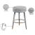 Coral Boucle Fabric Swivel Counter Stool