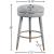 Coral Boucle Fabric Swivel Counter Stool
