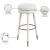 Coral Boucle Fabric Swivel Bar Stool
