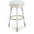 Coral Boucle Fabric Swivel Bar Stool