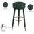 Coral Boucle Fabric Swivel Bar Stool