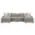 Aslan Court Fabric 4-Piece Sofa Pit Sectional