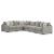 Aslan Court Fabric 6-Piece Sectional