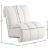 Swoon Faux Sheepskin Accent Chair with White Oak Veneer Base