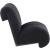 Swoon Faux Sheepskin Accent Chair with Black Oak Veneer Base