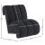 Swoon Faux Sheepskin Accent Chair with Black Oak Veneer Base