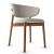 Oleandro Boucle Fabric/Wood Dining Chair