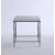 2035 Square Lamp Table w/Glass Top & Gray Trim
