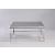 2035 Square Coffee Table w/Glass Top & Gray Trim