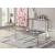 2035 Square Coffee Table w/Glass Top & Gray Trim
