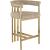 Marcello Velvet Counter Stool with Brushed Brass Frame