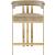 Marcello Velvet Counter Stool with Brushed Brass Frame