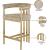 Marcello Velvet Counter Stool with Brushed Brass Frame