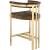 Marcello Velvet Counter Stool with Brushed Brass Frame