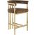 Marcello Velvet Counter Stool with Brushed Brass Frame