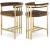Marcello Velvet Counter Stool with Brushed Brass Frame