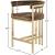 Marcello Velvet Counter Stool with Brushed Brass Frame