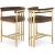Marcello Velvet Counter Stool with Brushed Brass Frame