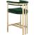 Marcello Velvet Counter Stool with Brushed Brass Frame