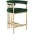 Marcello Velvet Counter Stool with Brushed Brass Frame