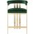 Marcello Velvet Counter Stool with Brushed Brass Frame