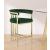 Marcello Velvet Counter Stool with Brushed Brass Frame