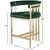 Marcello Velvet Counter Stool with Brushed Brass Frame