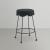 Fleur Boucle Fabric Counter Stool with Matte Black Metal Legs