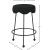 Fleur Boucle Fabric Counter Stool with Matte Black Metal Legs