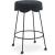 Fleur Boucle Fabric Counter Stool with Matte Black Metal Legs