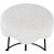 Fleur Boucle Fabric Counter Stool with Matte Black Metal Legs