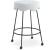 Fleur Boucle Fabric Counter Stool with Matte Black Metal Legs
