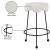 Fleur Boucle Fabric Counter Stool with Matte Black Metal Legs