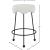 Fleur Boucle Fabric Counter Stool with Matte Black Metal Legs