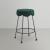 Fleur Boucle Fabric Counter Stool with Matte Black Metal Legs