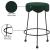 Fleur Boucle Fabric Counter Stool with Matte Black Metal Legs