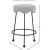 Fleur Boucle Fabric Counter Stool with Matte Black Metal Legs