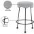 Fleur Boucle Fabric Counter Stool with Matte Black Metal Legs