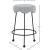 Fleur Boucle Fabric Counter Stool with Matte Black Metal Legs