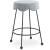 Fleur Boucle Fabric Counter Stool with Matte Black Metal Legs