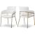 Yara Faux Leather Dining Chair with Brushed Brass Metal Frame