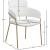 Yara Faux Leather Dining Chair with Brushed Brass Metal Frame